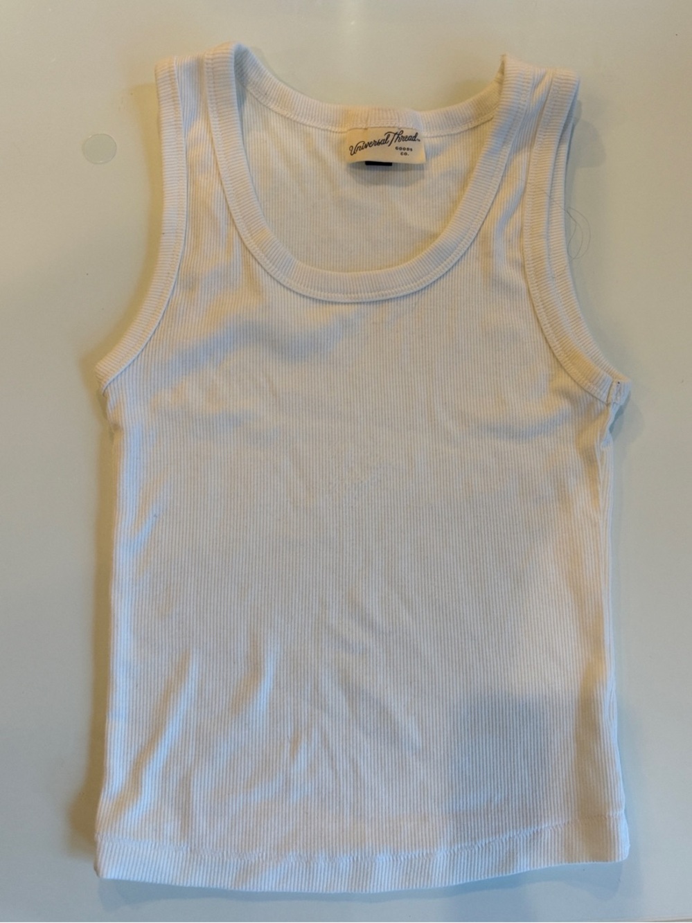 Universal Thread White Ribbed Tank Top for Kids